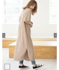 未着用⭐︎ グレイル　ラウンドヘムワンピース　ロングワンピース　半袖　ベージュ