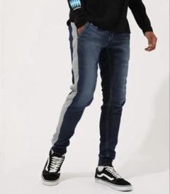 AZUL BY MOUSSY ラインドビースリムジョガー デニム パンツ L