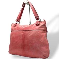 コーチ　トートバッグ　赤　A4収納　ワンショルダー　レザー　COACH　U17