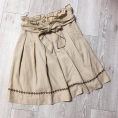 ベージュ ウエスト履きスカート