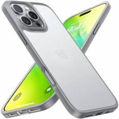 携帯iPhone 16 Pro 用 ケース 半透明 グレー