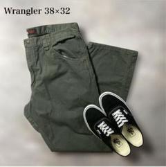 古着Wrangler緑リップストップワークパンツ　38×32【AA16】