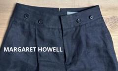 《MARGARET HOWELL》マーガレットハウエル　リネンパンツ　ブラック