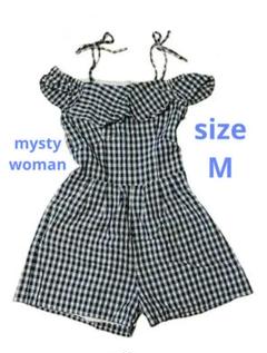 《最終セール》ミスティウーマン mysty woman オフショルサロペット