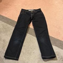 ユニクロダークブルー ストレートデニム パンツ