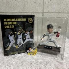 阪神タイガース　才木浩人ボブルヘッド＆イチオシ缶バッジセット 阪神タイガース 才木浩人ボブルヘッド＆イチオシ缶バッジセット