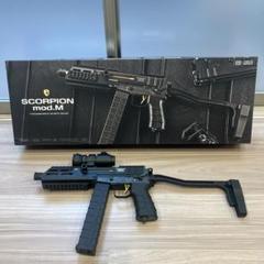 値下げ！美品！SCORPION mod.M 電動ガン　リポ、サイト、サプ付き Amazon | □フルセット□ 電動コンパクト マシンガン