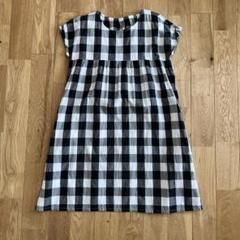 UNIQLO ブラックチェックワンピース150cm