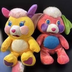 ☆ポップルズ☆ぬいぐるみ☆6点セット♪ 80s＊Popples/ポップルズ＊ぬいぐるみ＆グラス＆陶器の貯金箱
