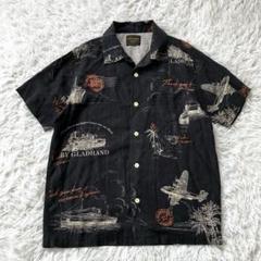 GLADHAND バイグラッドハンド 半袖シャツ 総柄 レーヨン リネン