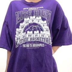 STEP AHEAD Tシャツ ELITE EIGHT 紫パープル 2XL 古着