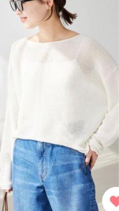 新品　⭐︎スローブイエナ⭐︎ リネン混ボートネックニット セール】《WEB限定/追加6》リネン混ボートネックニット