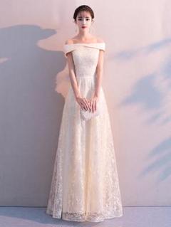 ウェディングドレス カラードレス レース スレンダー 前撮り 結婚式 二次会
