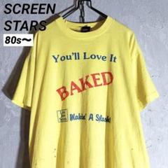80s SCREENSTARS ロングジョンシルバーズ　KFC 企業ロゴTシャツ