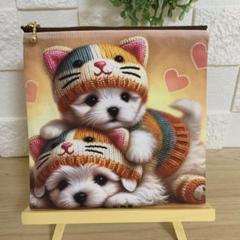 感謝sale❣️ 両面パネル　フラットポーチ
