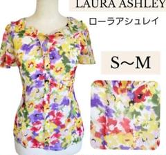 LAURA ASHLEY　ローラアシュレイ　花柄　ブラウス　カットソー　S　M