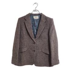 GORDON テーラードジャケット ブラウン M ヘリンボーン 上品 クラシカル