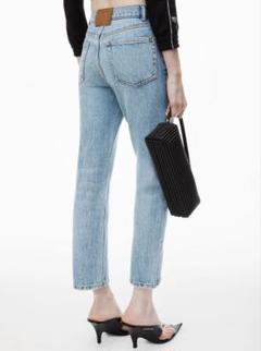 【関税込み】Alexander Wang ブラック スタック レザーパンツ アレキサンダーワン ブラックサファリレザーパンツ alexander