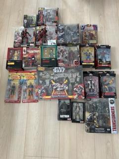 アメコミフィギュアセット（デッドプール, バットマン, ジョーカーなど）