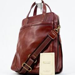 良品★ maruem ビジネスバッグ A4 レザー 本革 ブラウン 2WAY