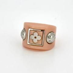【お値下げ品】ルイヴィトン　/   ピンク 花柄 樹脂リング お値下げ品】ルイヴィトン / ピンク 花柄 樹脂リング