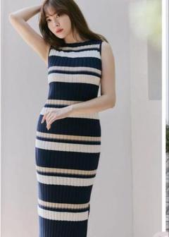 2025年最新】cotton striped ribbed knit dressの人気アイテム