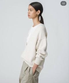 ebure オレンジ Vネックニット　美品 ebure オレンジ Vネックニット 美品 - メルカリ