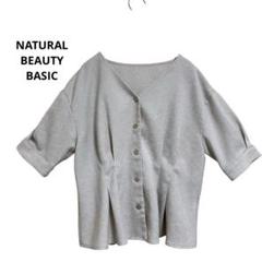 【NATURAL BEAUTY BASIC】羽織　春　半袖　薄手　カジュアル