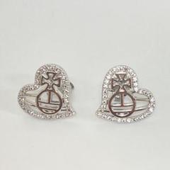 Vivienne Westwood ハートオーブピアス　シルバー