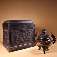 珍品  旧蔵収  精銅  全銅  紫銅  象嵌銀糸 薫香炉 珍品 旧蔵収 精銅 全銅 紫銅 象嵌銀糸 薫香炉
