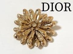 希少！美品！】Christian Dior フラワー ブローチ ゴールド
