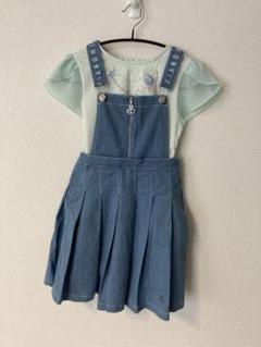 メゾピアノ　Tシャツ　サロペットスカート　140　一回着用のみ！