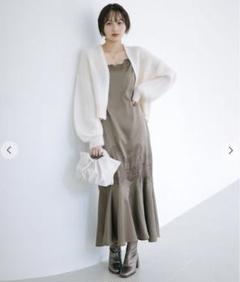 COCODEAL/レース切り替えサテンキャミワンピース - メルカリ