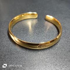 中東ドバイ　リーフ24金gpゴールド　999バングル調節可能 中東ドバイ リーフ24金gpゴールド 999バングル調節可能