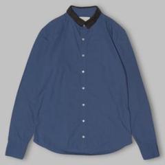 美品★3★kolor★ニット 襟 シャツ★ブルー ネイビー★コットン★カラー★青