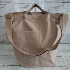 ☆GLOBAL WORK☆2way シャドーロゴ バケツ型 トートバッグ