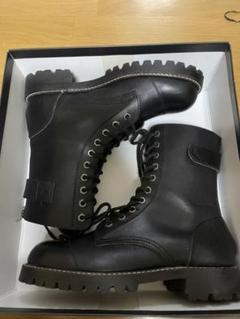 かわいい! virgo 8HOLE ブーツ 黒 BOOTS MILITARIA - ブーツ