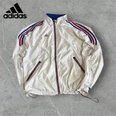 K49 adidasアディダスナイロンジャケットフランスカラー刺繍ドローコード付