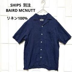 ブルックスブラザーズ　ベアードマクナット　リネンシャツ　100% ネイビー　半袖 Brooks Brothersブルックスブラザーズ REGENT FIT 半袖 BAIRD