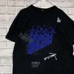 USA製90sヴィンテージTシャツ！シングルステッチ　ブラック半袖古着M715