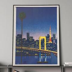 額付き永井博ポスター　91.5×61.5cm超特大サイズ 70726f647563742f32303232303731