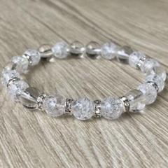精霊の宿る石で全てを浄化させるパワーストーンブレスレット /水晶・クラック水晶