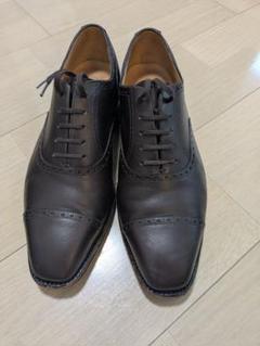 ダークブラウン レザー ドレスレイマー　シューズ