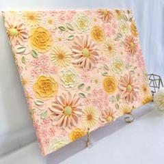 melia テクスチャーアート 絵画 インテリアアート 花 立体 北欧