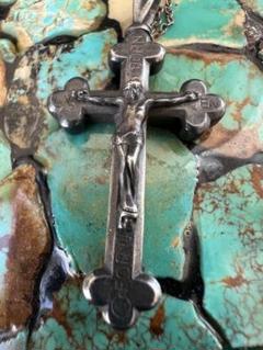 vintage silver925 Jesus cross necklace