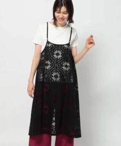 新品未使用タグ付ニコアンド3wayクラフト風キャミワンピースブラック ニコアンドniko and3WAYクラフト風キャミワンピース黒ブラック