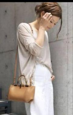【美品✨】Deuxieme Classe ミドルゲージVネックKNIT コットン Deuxieme Classe（ドゥーズィエムクラス）の「ミドルゲージVプル