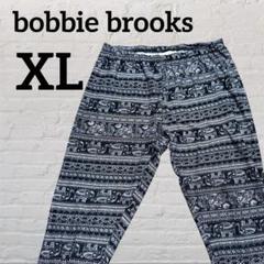 bobbie brooks エスニック柄レギンス XL ブラック ホワイト