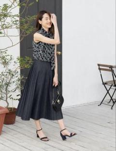 ANAYIアナイ　ロングスカート　ウエストリボン　グリーン緑 ANAYI 【値下げ】ANAYI 22SS レーススカート 102217-11-050-71