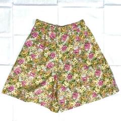 フラワー 総柄　ハーフ パンツ　キュロットスカート
